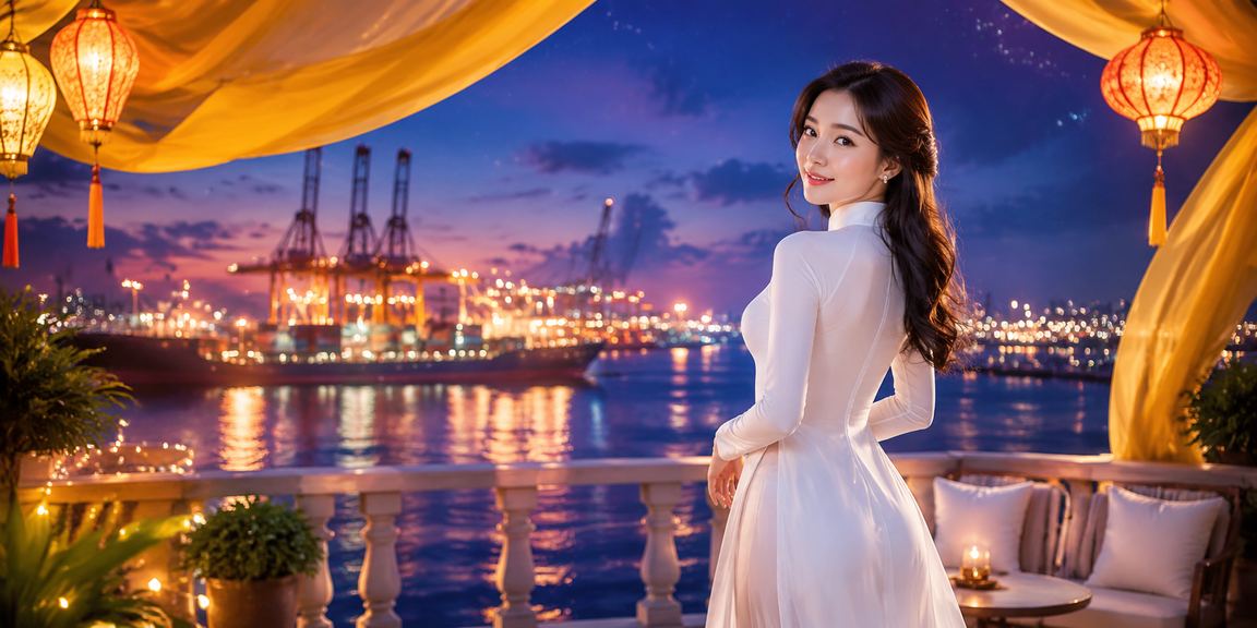 Người phụ nữ mặc áo dài truyền thống tại Hội An tận hưởng cuộc sống cân bằng và bình yên